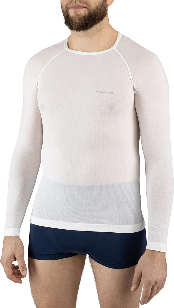 Maicë termike me mëngë të gjata Viking unisex, e bardhë