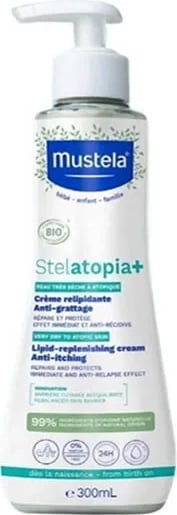 Krem për trup dhe fytyrë Mustela Stelatopia+ Bio unisex 300ml Krem për trup dhe fytyrë Mustela Stelatopia+ Bio unisex 300ml