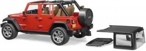 Makine lodër BRUDER Jeep Wrangler Unlimited Rubicon, 1:16, Kuqe/Zeze