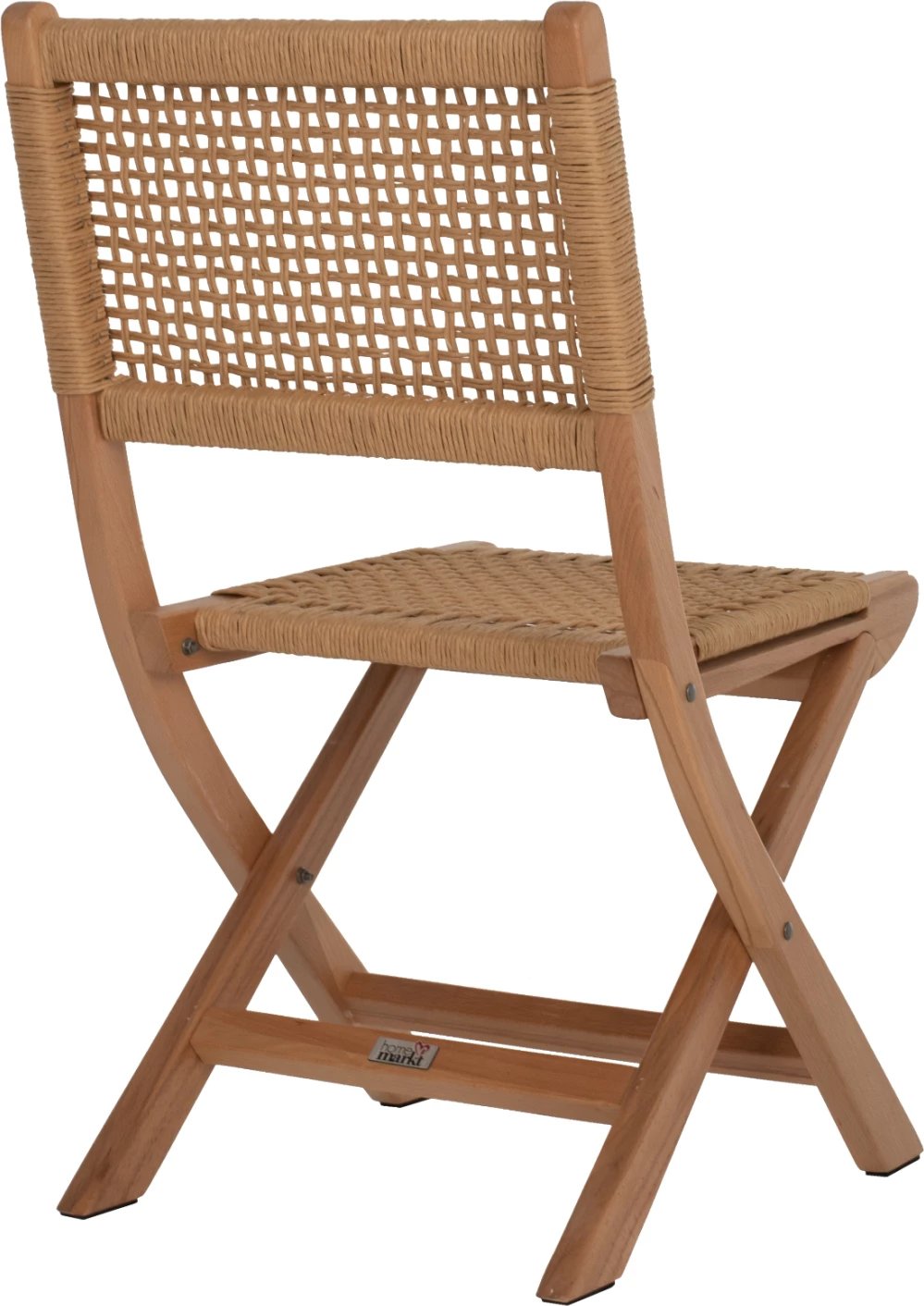 Karrige e palosshme prej druri ahu dhe litari natyral 47x58x84Hcm.FH9411.01