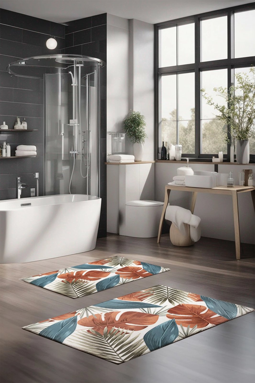 Set tapetash për banjo, shumëngjyrëshe, Mijolnir CT-5326, 2 copë