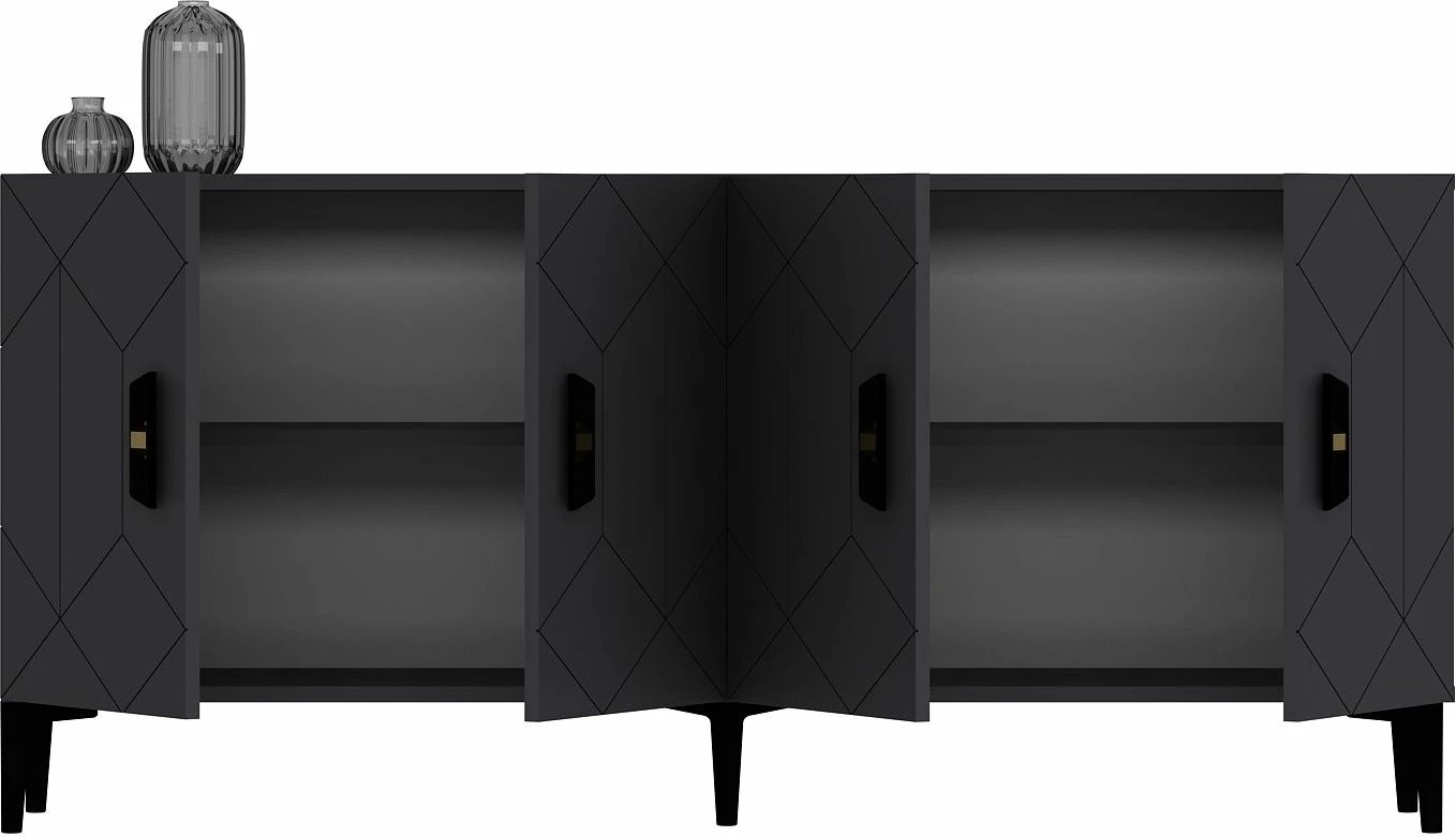 Konsol Skye Decor, ngjyrë antracit, Cross KB150