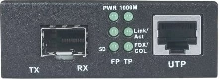 Media konvertues Intellinet 510493, 10/100/1000BASE-TX në SFP, i zi