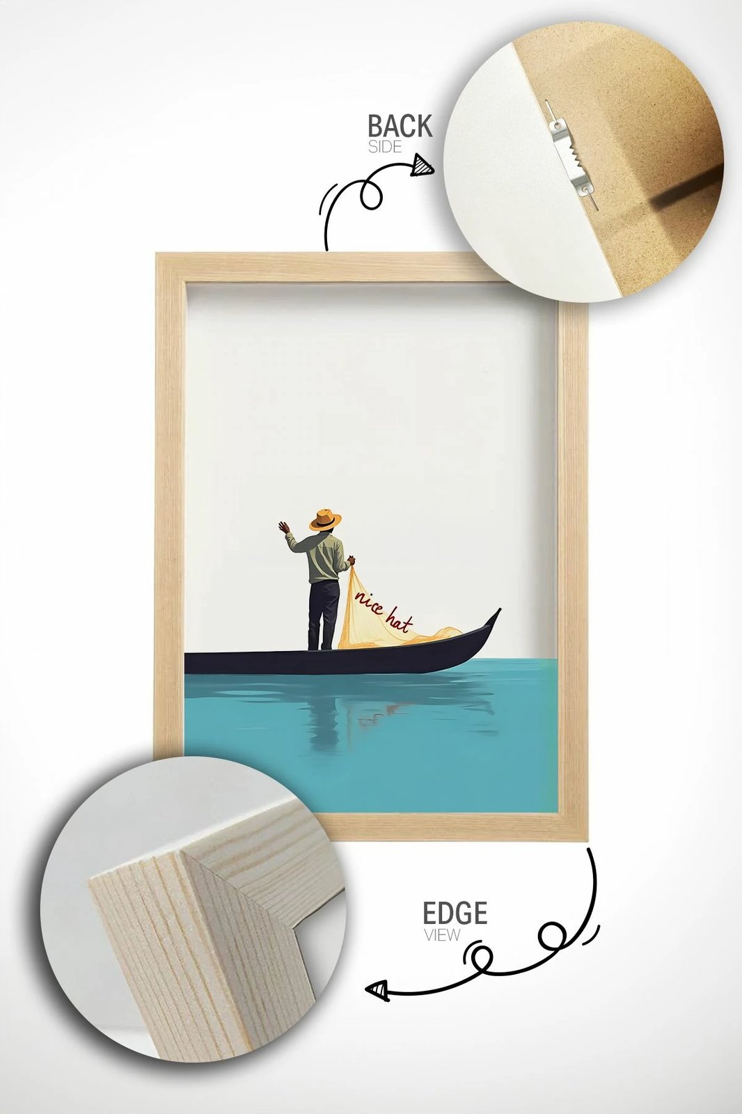 Pikturë dekorative me kornizë, Wallity, Lmnmdl41, shumëngjyrëshe, 33x48cm