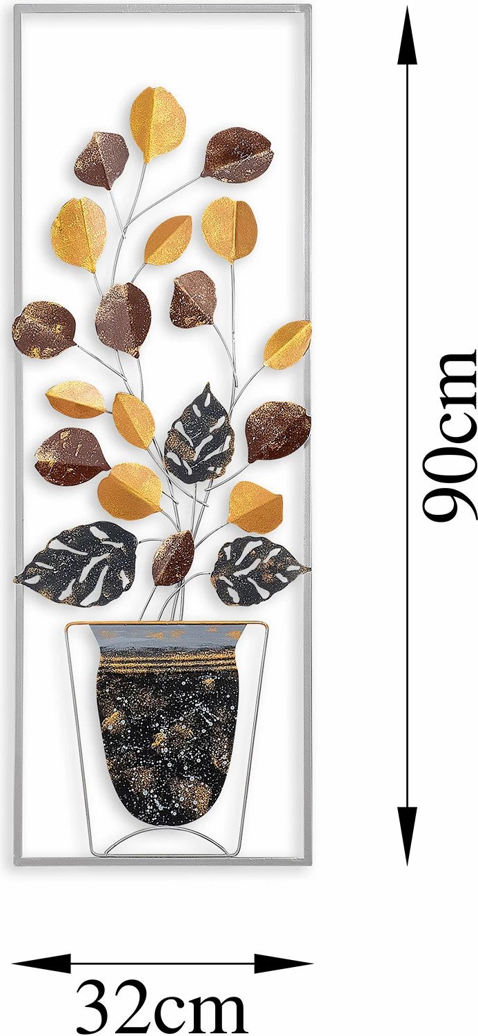 Aksesor dekorativ metalik për mur, Wallity, Alder - 077