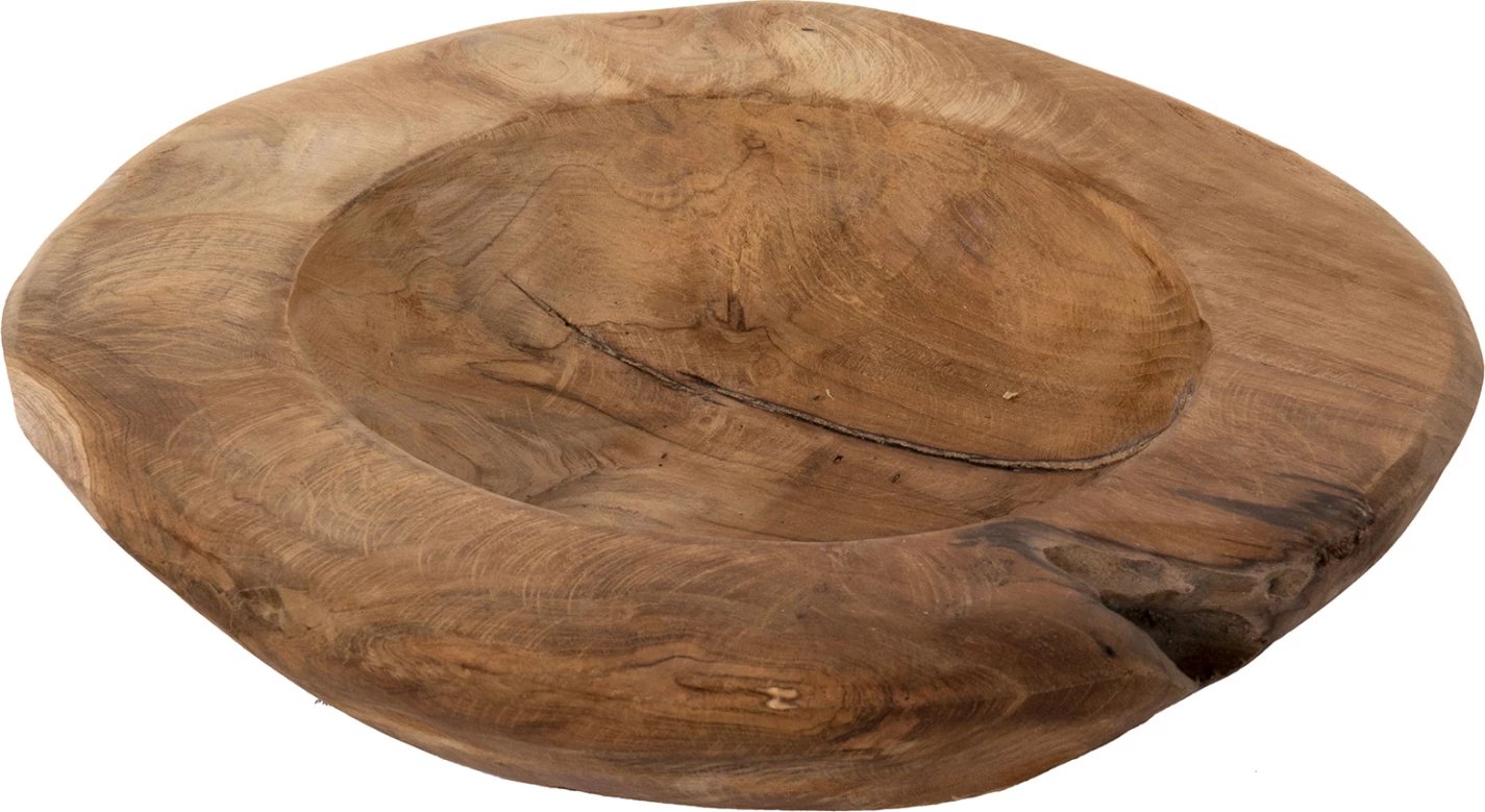 Enë dekorative për tavolinë YOKI FH9627 dru tik Φ29x6H cm
