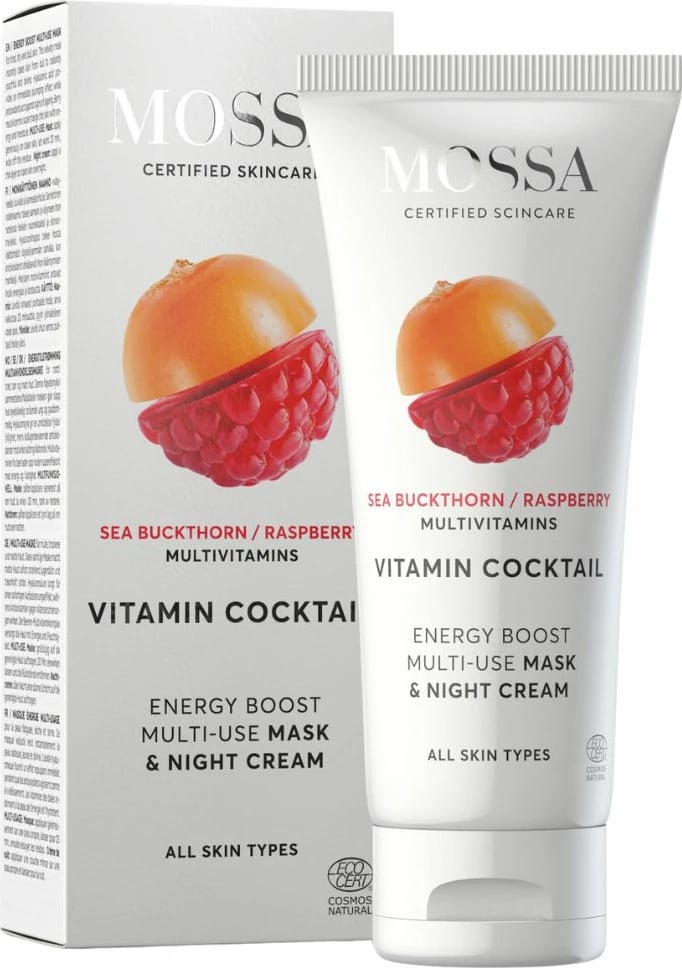 Maskë & krem nate për fytyrë MOSSA Vitamin Cocktail Firming and Nourishing për femra, 60ml