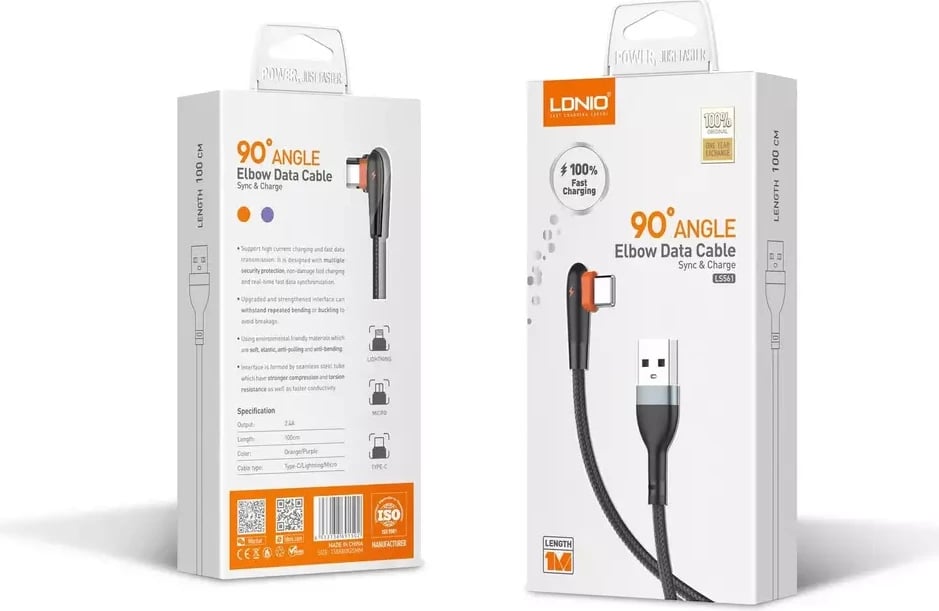 Kabllo E Karikimit LDNIO LS561 (Hiri, 2m) Kabllo E Karikimit LDNIO LS561 (Hiri, 2m)