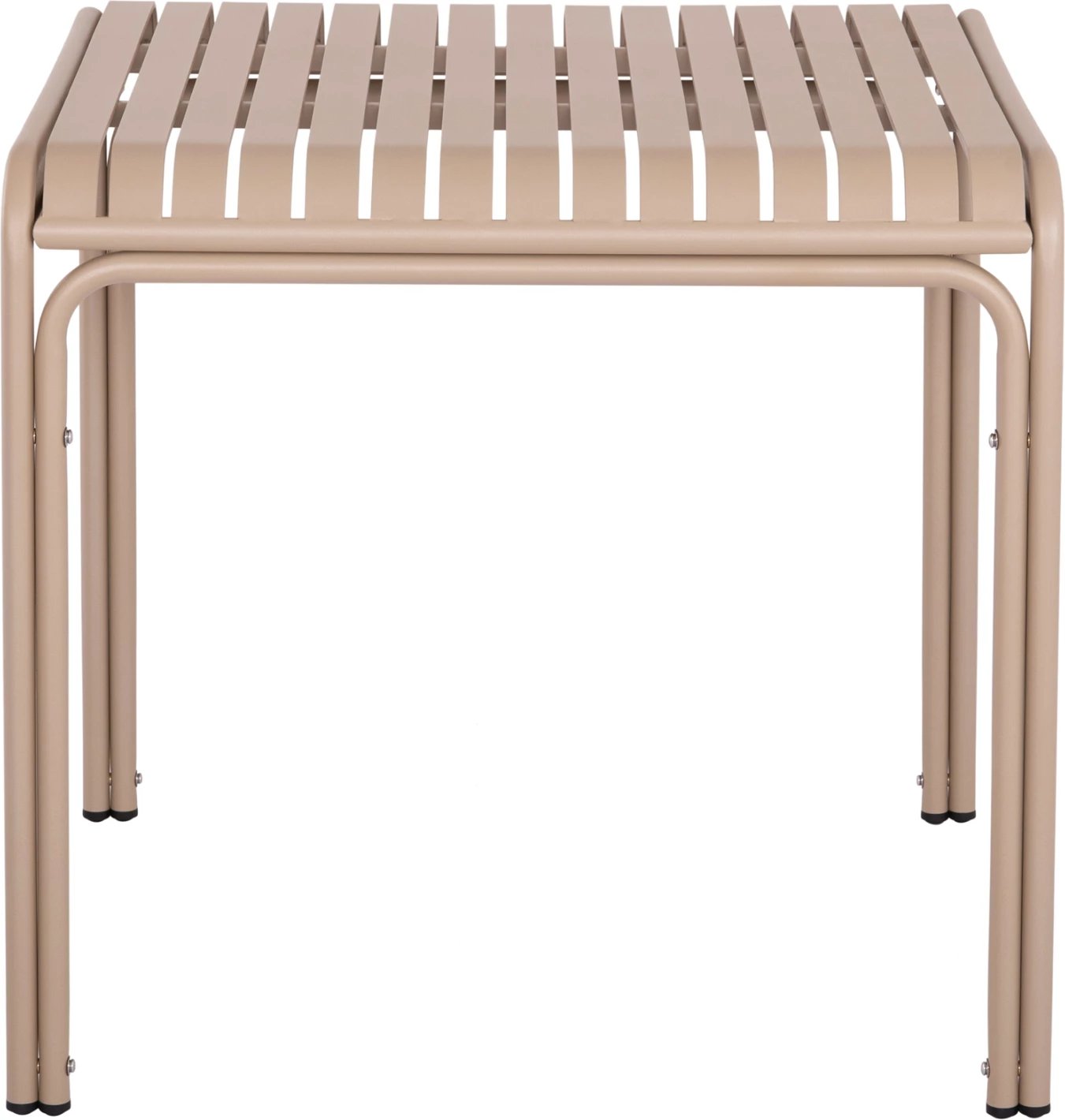 Tavolinë katrore për jashtë, alumin, ngjyrë shampanje, RACHEL FH6338.04, 80x80x76cm