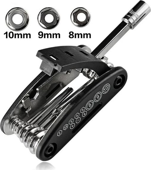 Multitool biçiklete Rockbros GJ1601 16n1, zi