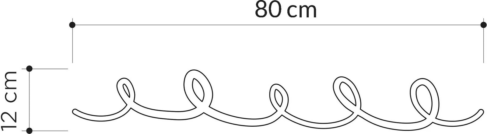 Varëse muri metalike, ngjyrë e zezë, Skye Decor