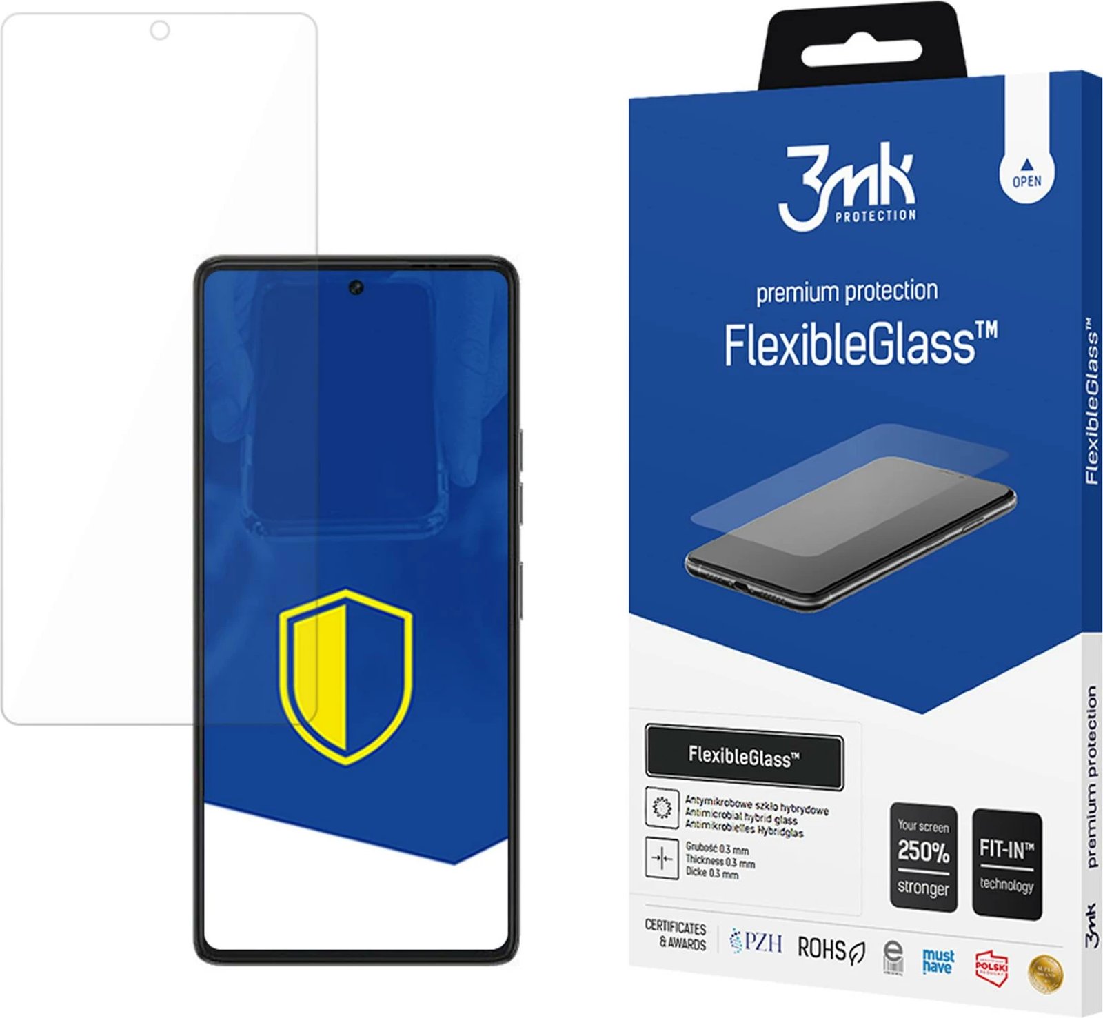 Mbështjellës xhami hibrid 3mk FlexibleGlass për Tecno POVA 6 Pro