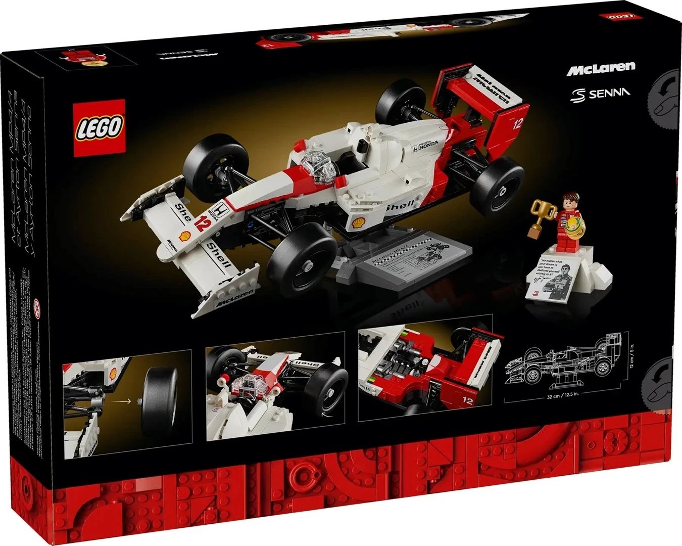 Set LEGO ICONS McLaren MP4/4 & Ayrton Senna