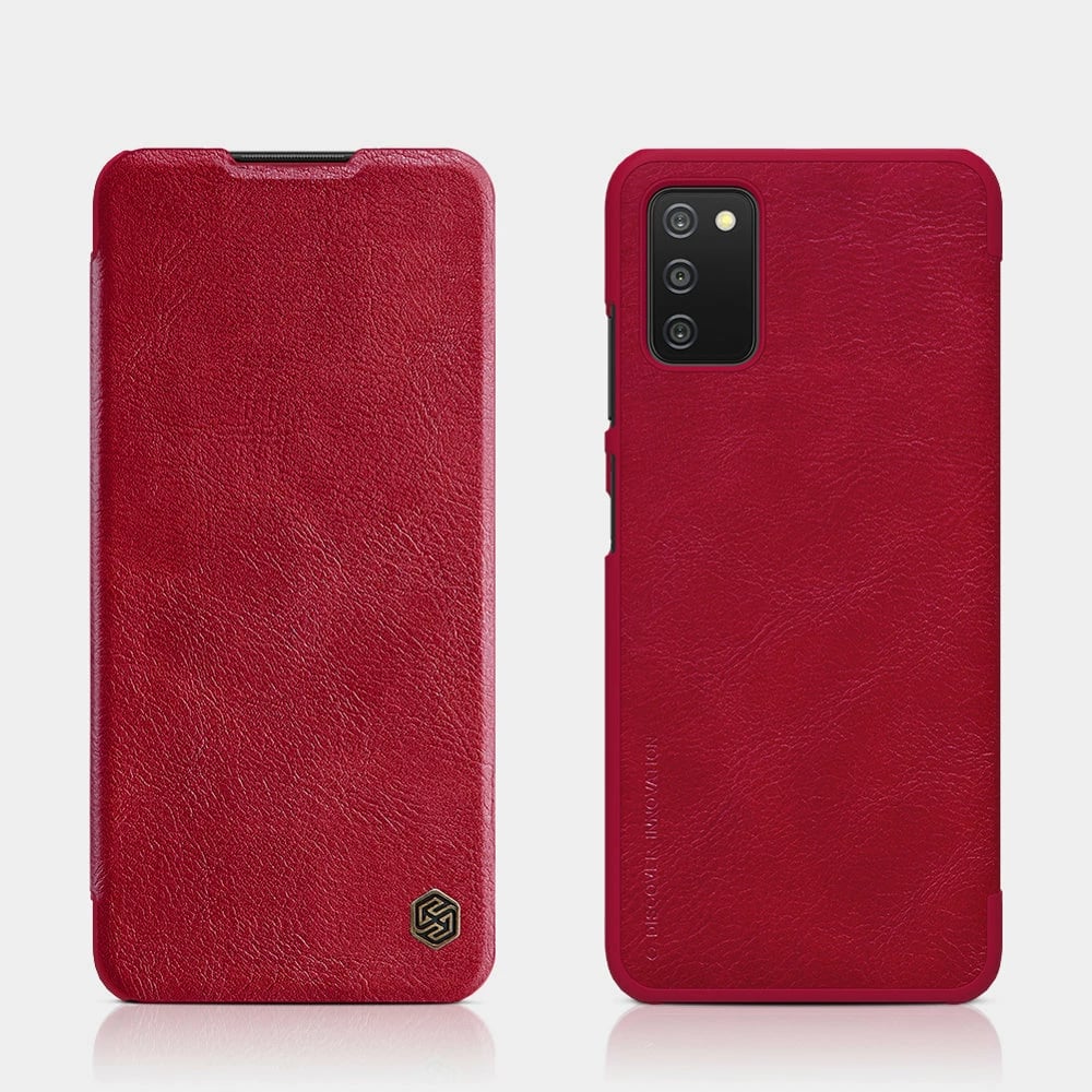 Mbështjellës Nillkin Qin për Samsung Galaxy A03s, lëkurë ekologjike, i zi