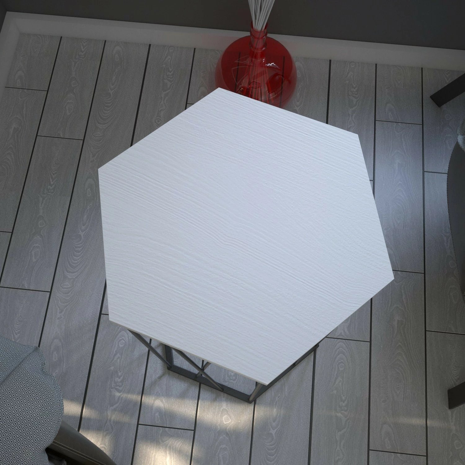 Tavolinë anësore Hanah Home, dru Cetrus, e bardhë