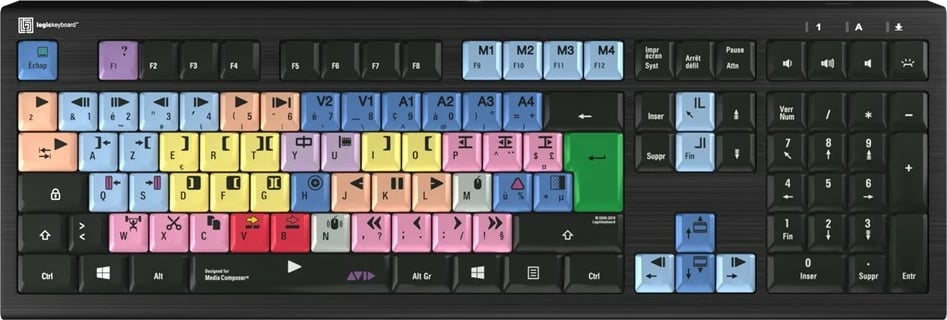 Kasë LogicKeyboard Astra 2 Classic FR për Avid Media Composer, PC