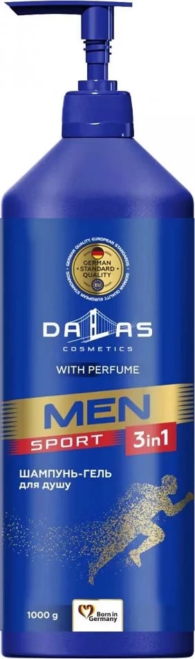 Xhel dushi 3-në-1 për meshkuj Dalas Men Sport 1000g