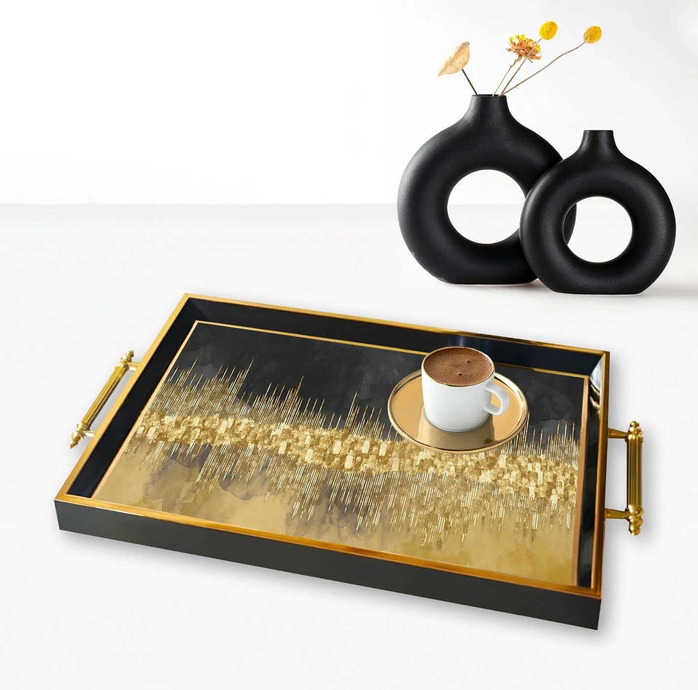 Tabaka dekorative prej qelqi, dizajn Aberto, TPA9828, shumëngjyrëshe