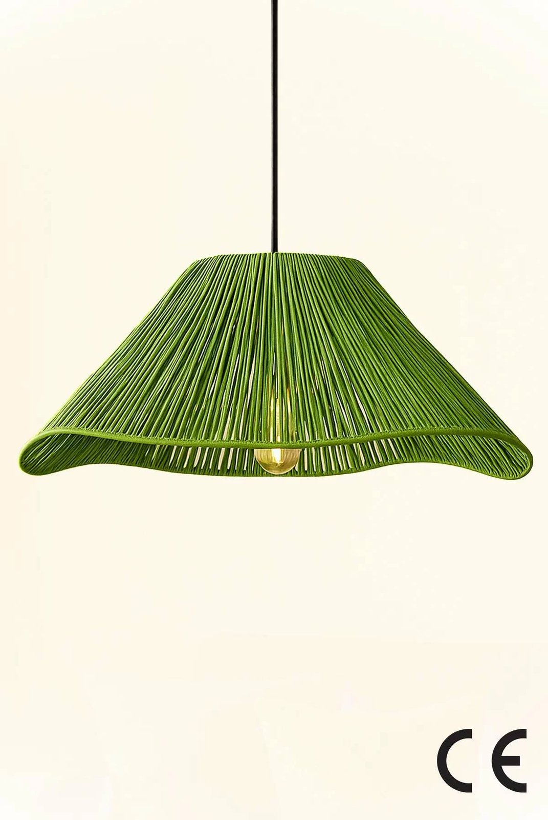 Llambë tavani Opviq, ngjyrë e gjelbër, kapak makrame, Greenfav Llambë tavani Opviq, ngjyrë e gjelbër, kapak makrame, Greenfav