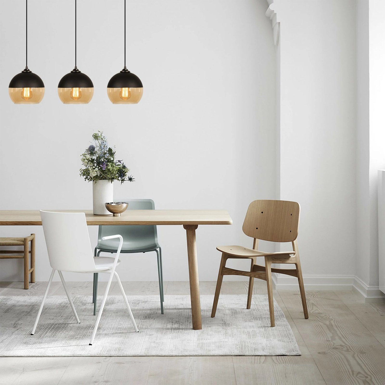 Llambë tavani industriale Opviq, Camini - MR - 872, e zezë dhe mjaltë Llambë tavani industriale Opviq, Camini - MR - 872, e zezë dhe mjaltë