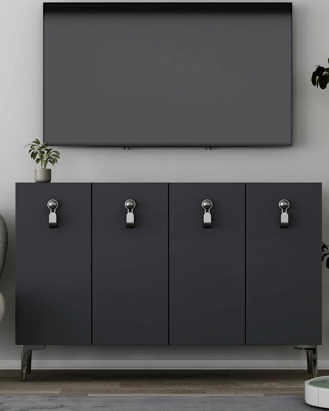 Konsol Skye Decor, anthracite, silver, 8181KM-64