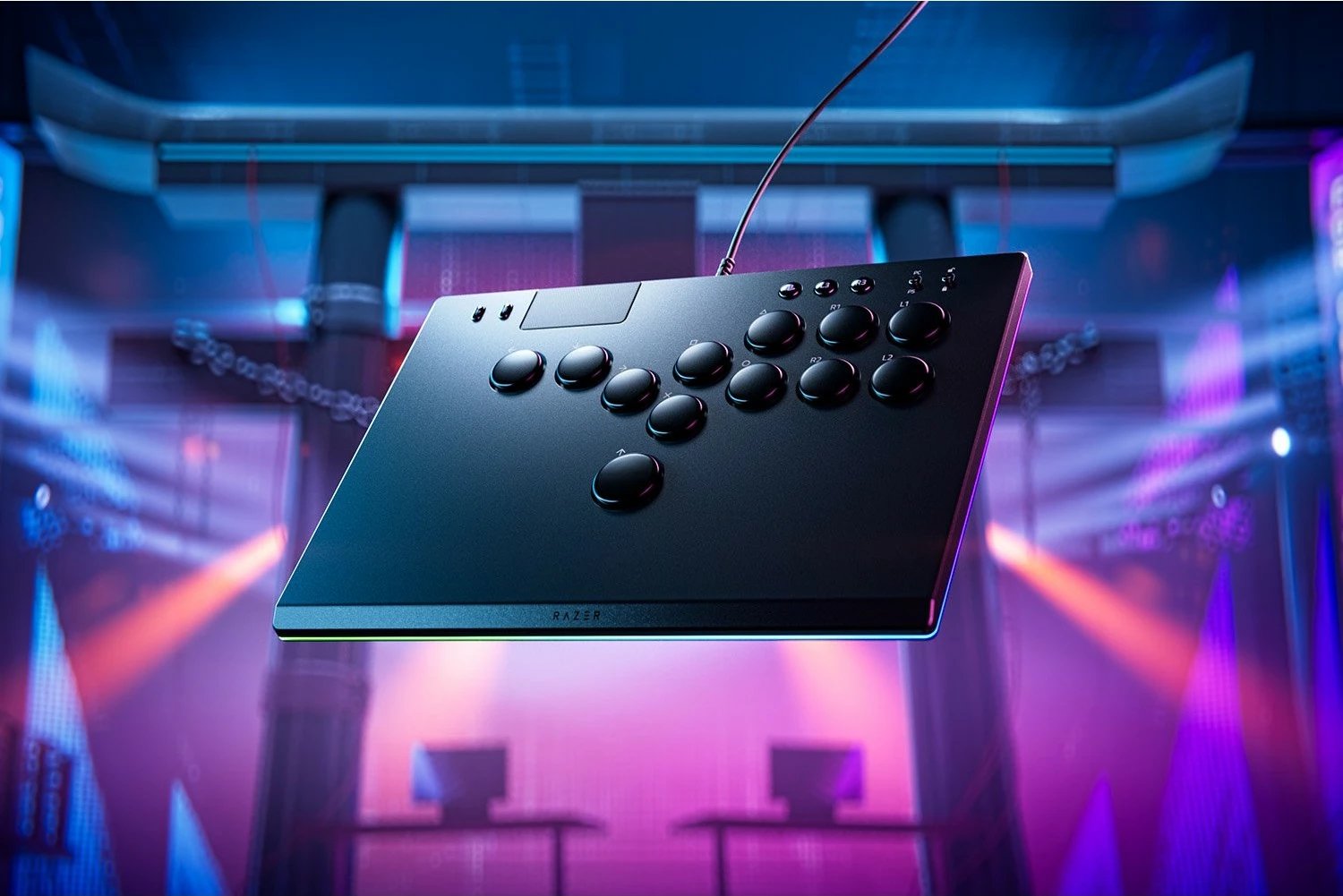 Kontroller lojërash Razer Kitsune për Playstation 5/PC, i zi, me drita RGB