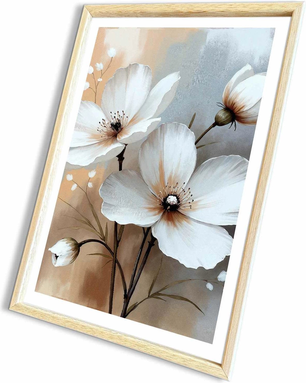 Pikturë dekorative me kornizë MDF, Wallity, Ahswabisabi-015, 62x92cm