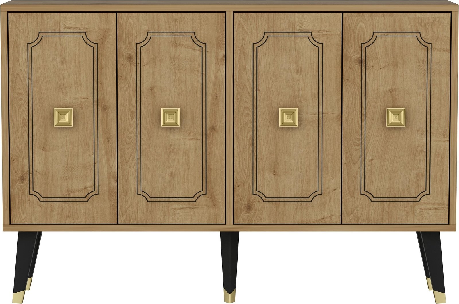 Konsolë Skye Decor, Roland, ngjyrë lis safir, e artë