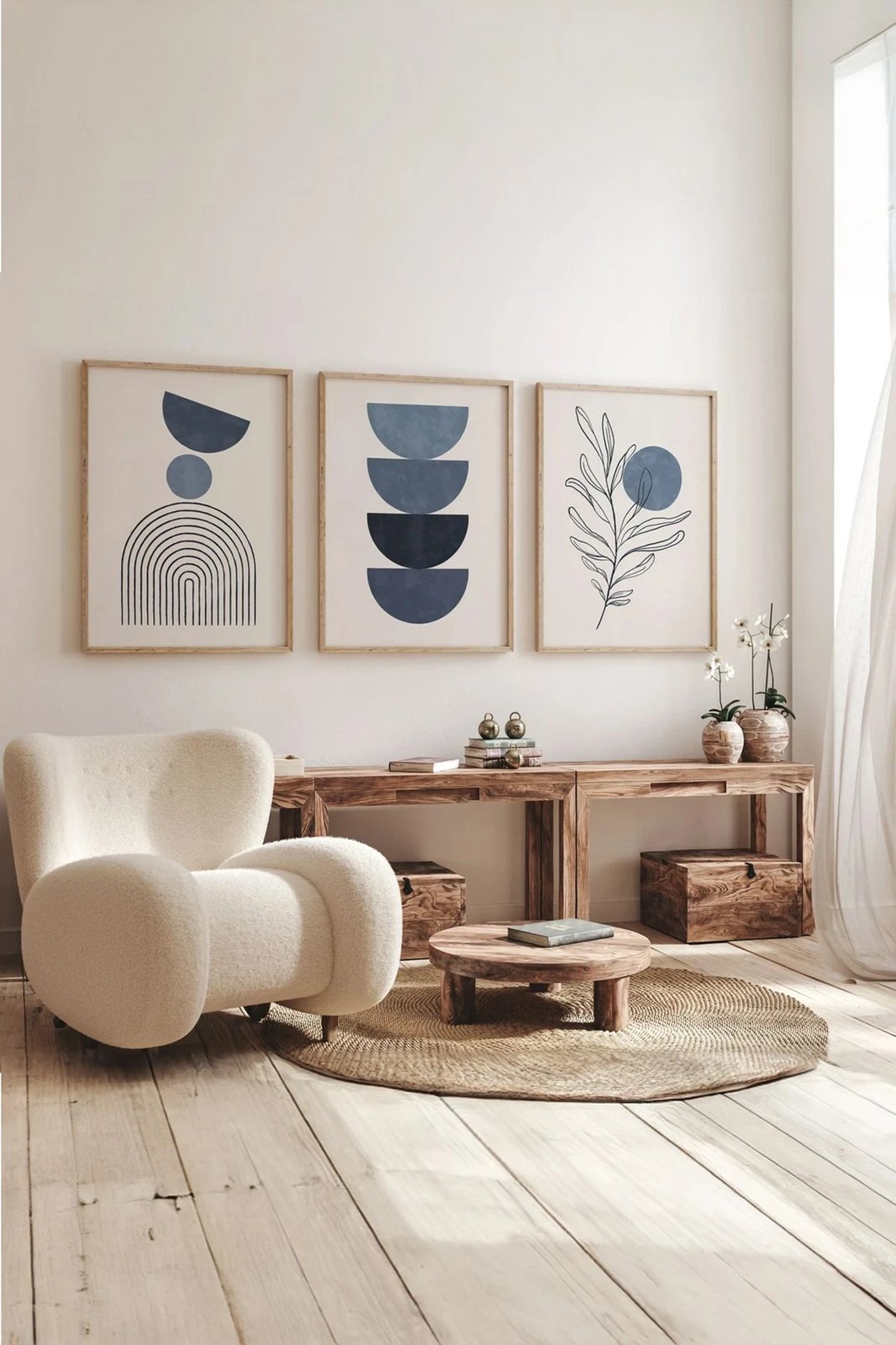 Pikturë dekorative me kornizë (3 copë), Wallity, 3Dartsohoset42