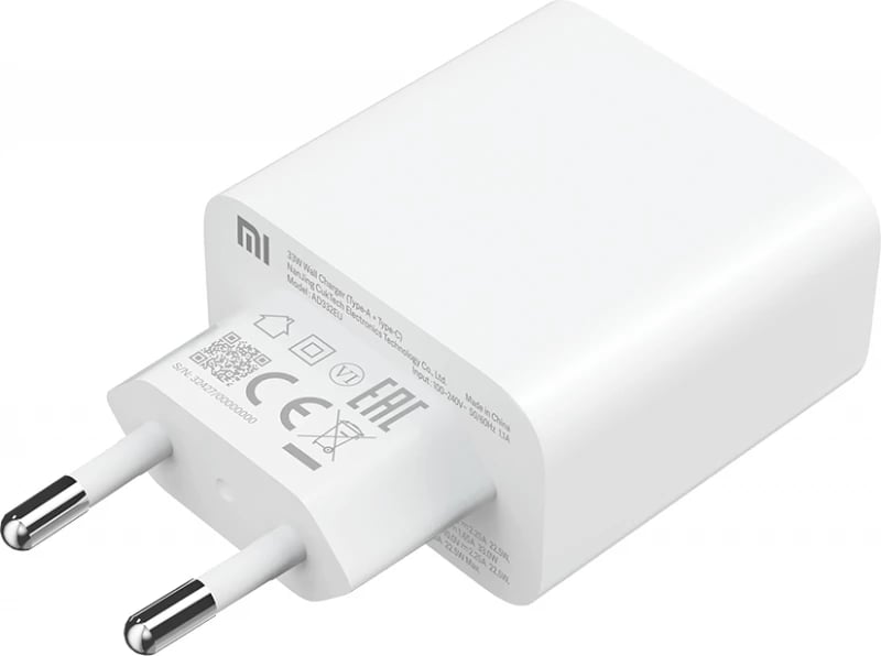 Karikues Xiaomi BHR4996GL, 33W, 2 porta USB-A/USB-C, i bardhë