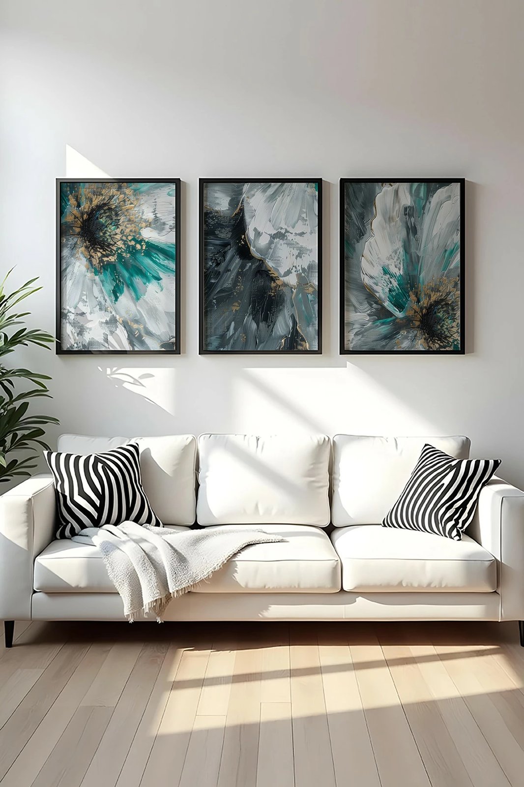 Pikturë dekorative me kornizë MDF (3 copë), Wallity, Huhu472S, 20x30 cm