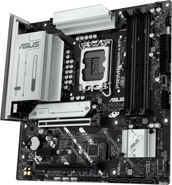 Pllakë amë Asus PRIME B860M-A WIFI, LGA1851, DDR5, mATX, e zezë