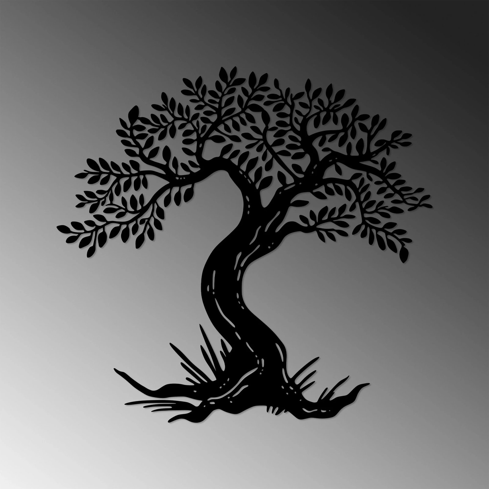 Aksesor dekorativ metalik për mur, Monumental Tree 12, Wallity