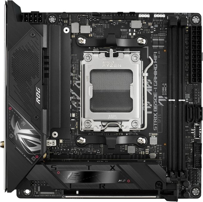 Pllakë amë, Asus ROG Strix B650E-I Gaming WiFi 90MB1BI0-M0EAY0, AM5 B650E Mini-ITX, DDR5, Wi‑Fi, e zezë