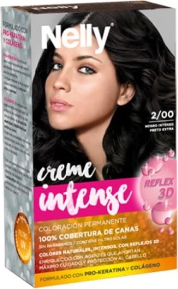 Ngjyrë për flokë Nelly Creme Intense 2/00 Intense Black unisex