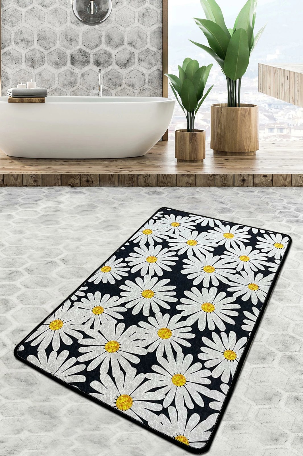 Tapet për banjo Mijölnir, Primula Djt, shumëngjyrësh, 80x100cm