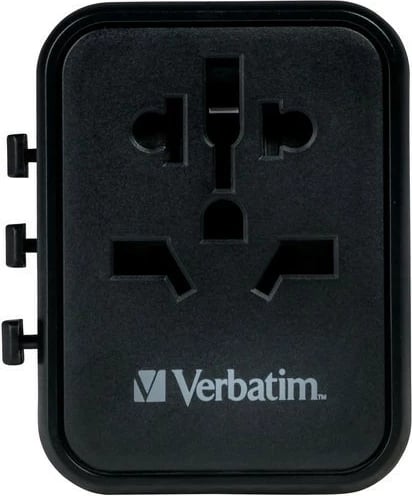 Adapter udhëtimi universal Verbatim UTA-02, 20W, 1x USB-C, 1x USB-A, i zi