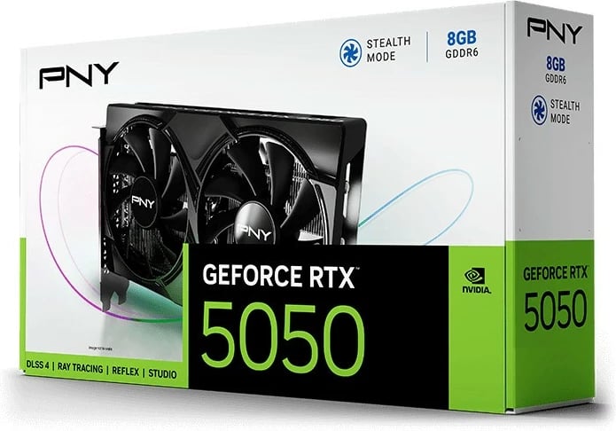 Kartelë grafike PNY GeForce RTX 5050 VCG50508DFXPB1 8GB GDDR6 PCIe 5.0 x8 3 ftohës 3xDisplayPort + HDMI