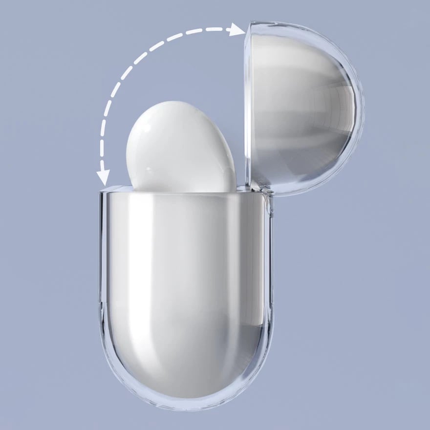 Mbështjellës Hurtel për AirPods 3, i fortë, transparent