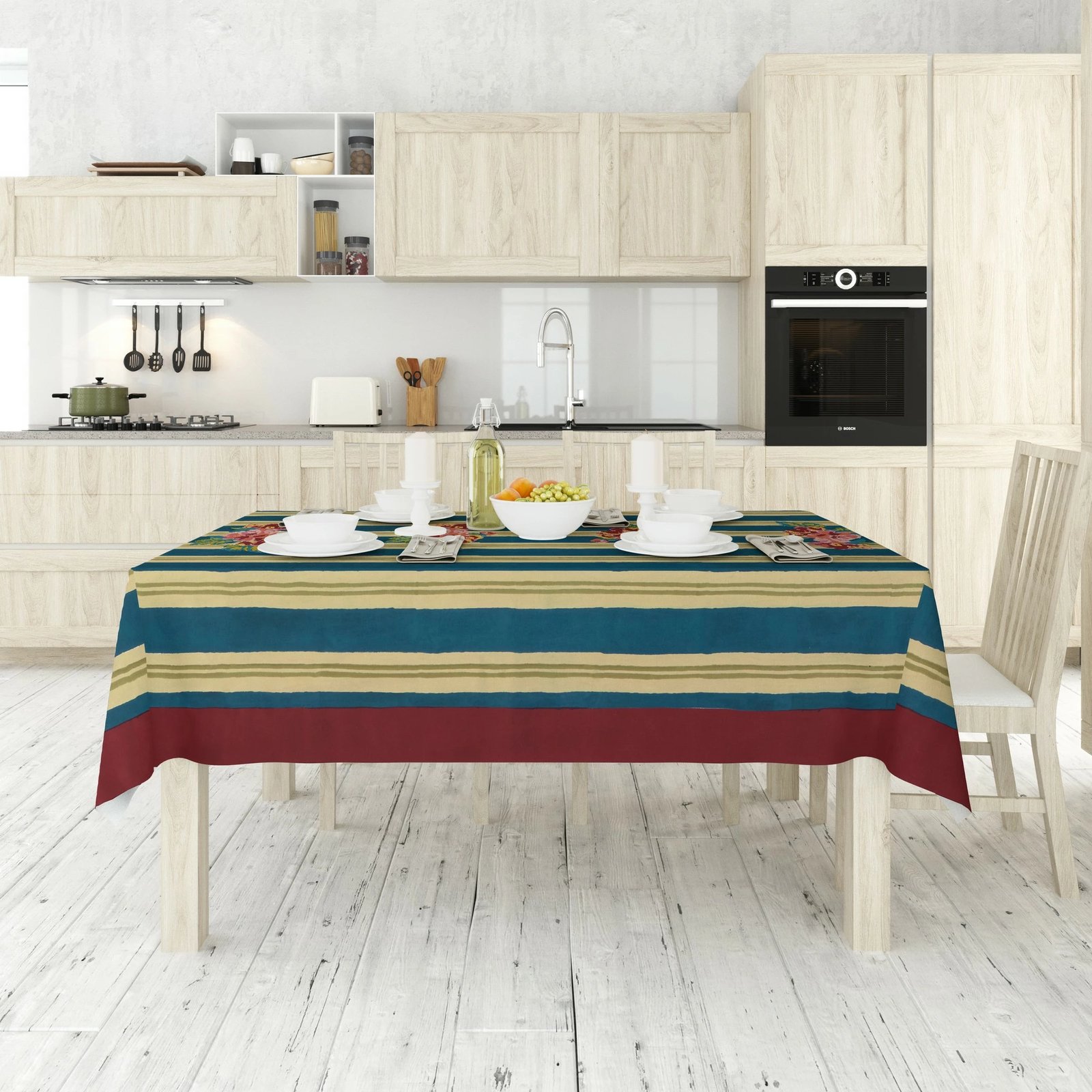 Mbulesë tavoline Hermia, shumëngjyrëshe, Asr-tblclt25-15, 140x140cm