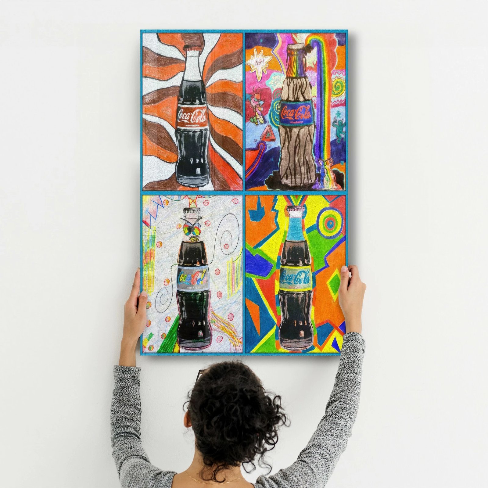 Pikturë dekorative prej xhami të temperuar, shumëngjyrëshe, SPR-1132, 46x72cm