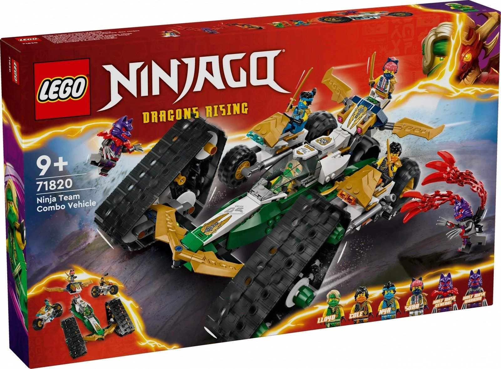 Set ndërtimi LEGO Ninjago 71820, 4-në-1, 576 pjesë, me 6 minifigura, plastikë