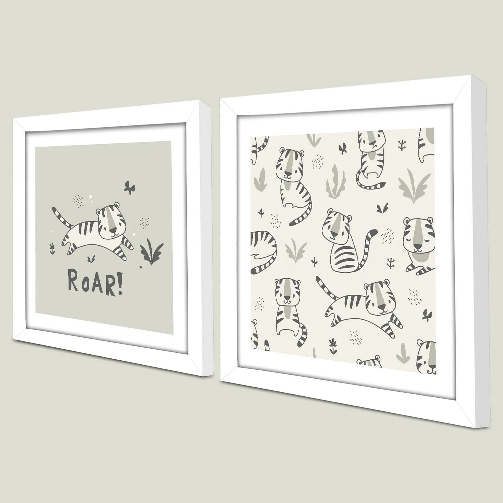 Piktura dekorative me kornizë MDF (2 copë), Wallity, 2P3333BCT-019