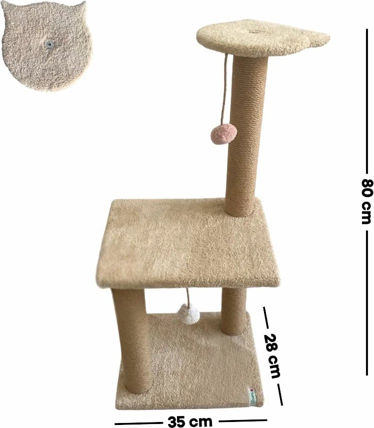 Dërrasë gërvishtëse për mace, Tina 2, ngjyrë bezhë