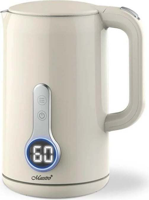 Ibrik elektrik Feel-Maestro MR-025-IVORY, 1.7L, kontroll temperature, ivory/silver
