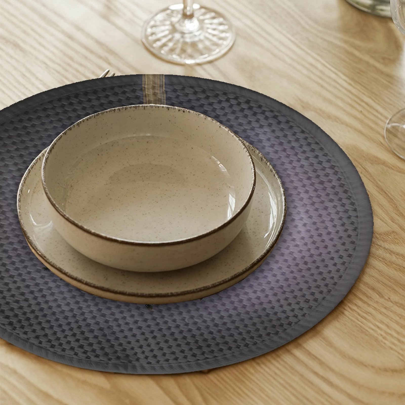 Set 4 copë mbrojtëse tavoline Hermia Concept, shumëngjyrëshe, 37cm