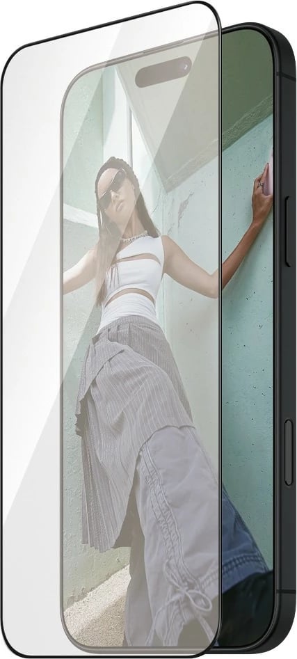 Mbrojtëse ekrani PanzerGlass SAFE. iPhone 16 Pro, kornizë e zezë