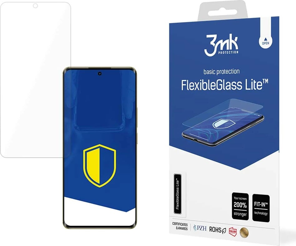 Xham hibrid mbrojtës për ekran, 3mk Protection FlexibleGlass Lite për Realme 12 5G, Transparent