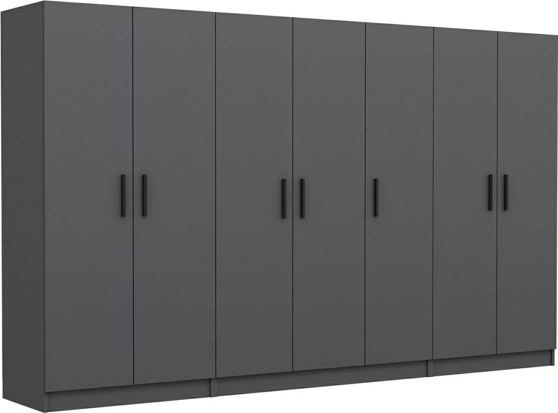 Dollap garderobe, ngjyrë antracit, Skye Decor, 315x210x52cm
