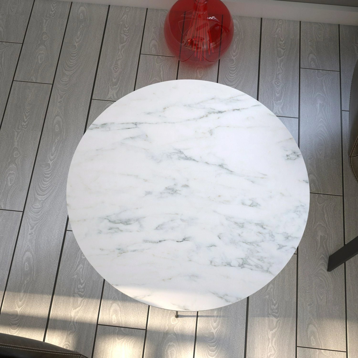 Tavolinë anësore Hanah Home, ngjyrë sandalf-marmo